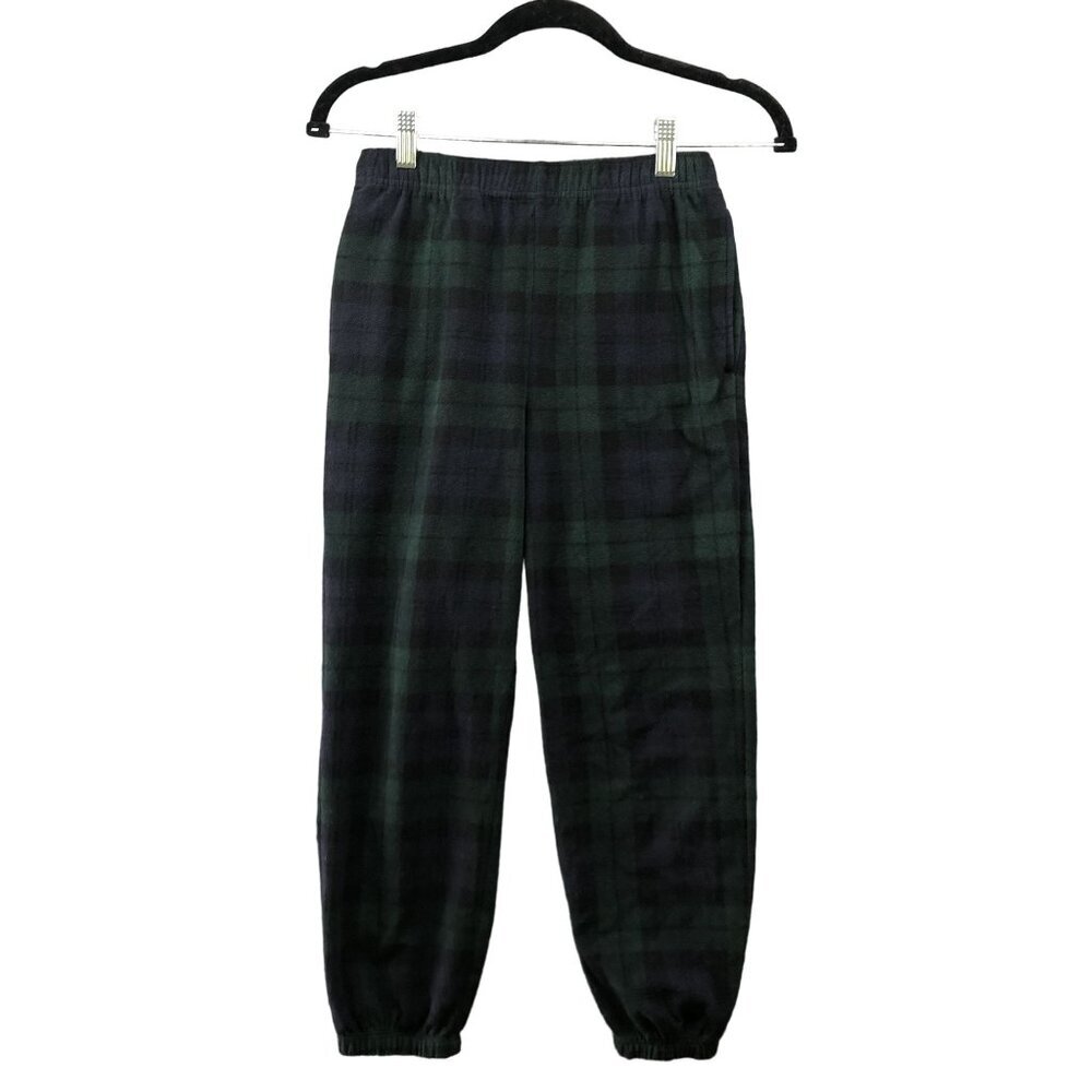 Gap Teen‎ Youth Size 10 Fleece Jogger Pants Lounge Pants Blackwatch Plaid